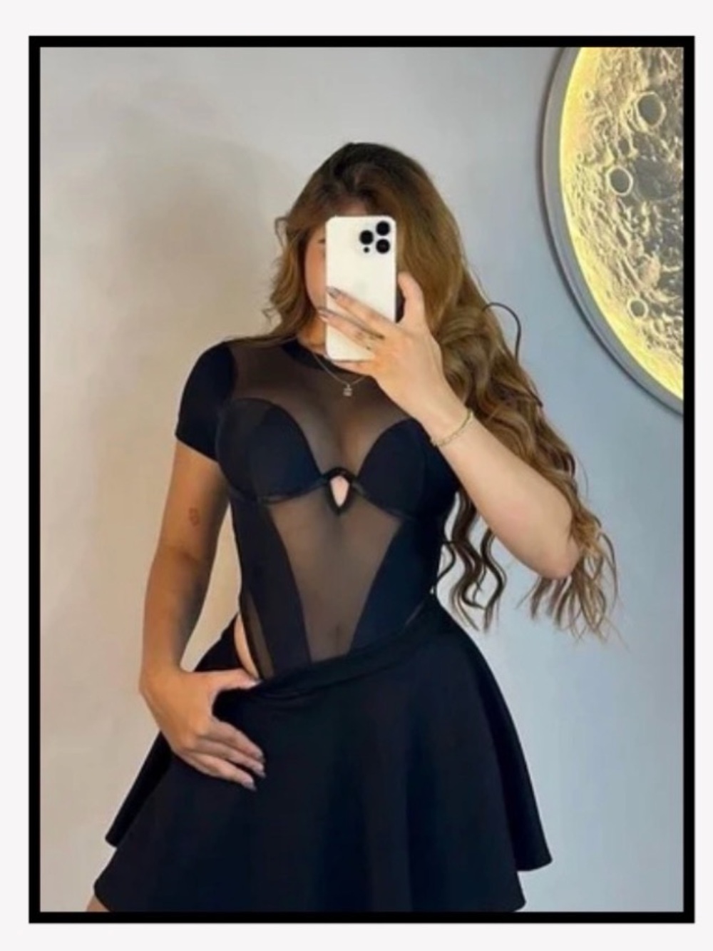 Black Sheer Panel Bodysuit - Women's Fashion New without tags (NWOT)